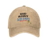 JZGESOM Unisex Bads Bunnys Singer Debi Tirar Mas Fotos World Tour 2025 Caps Merch Baseball Cap Retro Trucker Hats Adjustable