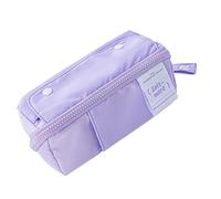 Jzh45adc Extending Pencil Case, Large Capacity Multipen Organiser with Multiple Compartments, Canvas Pen Holder for 105 Pens, School Office Travel Makeup Storage Bag