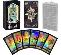 Jzhen Tarot Cards for Beginners, Tarot Cards Deck Vintage 78 Pcs Cards, Divination Future Telling Game Card Set with Guide Book