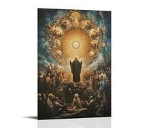 JZHJNHRR Catholicism Poster: Sacred Visions of The Saints Artistic Wall Mural Modern Hanging Decor Poster08x12inch(20x30cm)