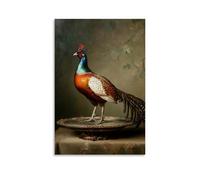 JZHJNHRR Dutch Golden Age Study of A Pheasant Displayed on A Platter, Its Plumage Still Brilliant in Death Artistic Wall Mural Modern Hanging Decor Poster24x36inch(60x90cm)