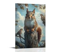 JZHJNHRR Pet Poster Joy, Silly Squirrel Shenanigans Artistic Wall Mural Modern Hanging Decor Poster12x18inch(30x45cm)