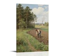 JZHJNHRR Pine Forest Edge Scenic Spring View Artistic Wall Mural Modern Hanging Decor Poster24x36inch(60x90cm)