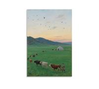 JZHJNHRR Plain Edge Scenic Evening View Artistic Wall Mural Modern Hanging Decor Poster20x30inch(50x75cm)