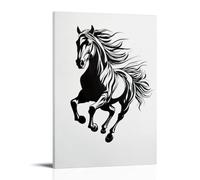 JZHJNHRR Silhouette of A Galloping Horse Built with Just Six Strokes, Expressing Strength through Simplicity Artistic Wall Mural Modern Hanging Decor Poster20x30inch(50x75cm)