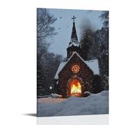 JZHJNHRR The Chapel Roof Groans Under Snow, Yet The Fire Within Burns With Joy That Cannot Be Buried Artistic Wall Mural Modern Hanging Decor Poster08x12inch(20x30cm)