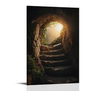 JZHJNHRR The Empty Tomb, Dawn of Resurrection Hope Artistic Wall Mural Modern Hanging Decor Poster12x18inch(30x45cm)