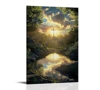 JZHJNHRR The Empty Tomb Reflects in The Morning Stream, Mirroring The Truth Written Across The Sky. Artistic Wall Mural Modern Hanging Decor Poster08x12inch(20x30cm)