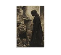 JZHJNHRR The Lioness Follows Mary Through The Ashes of A Forgotten Village Artistic Wall Mural Modern Hanging Decor Poster20x30inch(50x75cm)
