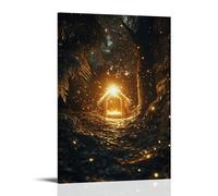 JZHJNHRR The Manger Glows Like Gold in The Center of A Dark Forest Lit by Faith Alone Artistic Wall Mural Modern Hanging Decor Poster16x24inch(40x60cm)