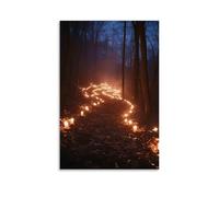 JZHJNHRR The Path to Bethlehem Winds Through A Forest of Candles And Echoes of Holy Names Artistic Wall Mural Modern Hanging Decor Poster16x24inch(40x60cm)