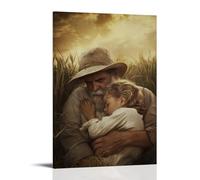 JZHJNHRR The Prodigal Son Collapses Into His Father’s Arms, The Fields Echoing with Mercy Under The Western Light. Artistic Wall Mural Modern Hanging Decor Poster20x30inch(50x75cm)