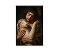 JZHJNHRR The Sacrificial Lamb, Christ Bearing Sin Artistic Wall Mural Modern Hanging Decor Poster12x18inch(30x45cm)
