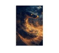 JZHJNHRR The Sand Serpent Writhing Through A Desert Storm at Midnight Artistic Wall Mural Modern Hanging Decor Poster24x36inch(60x90cm)