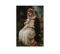 JZHJNHRR The Virgin Cradles A Newborn Lamb in A Meadow, And Even The Thorns Bloom in Her Presence. Artistic Wall Mural Modern Hanging Decor Poster16x24inch(40x60cm)