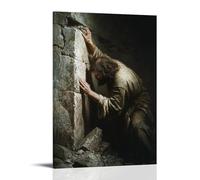 JZHJNHRR Thomas Reaching for Jesus’ Wounded Side in A Stone Chamber, Doubt And Faith Colliding in A Moment of Trembling Truth. Artistic Wall Mural Modern Hanging Decor Poster20x30inch(50x75cm)