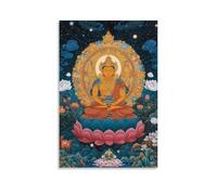 JZHJNHRR Vairocana Sits at The Universes Center, His Blazing Halo Encompassing Galaxies And Sacred Geometry. Artistic Wall Mural Modern Hanging Decor Poster24x36inch(60x90cm)