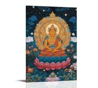 JZHJNHRR Vairocana Sits at The Universes Center, His Blazing Halo Encompassing Galaxies And Sacred Geometry. Artistic Wall Mural Modern Hanging Decor Poster24x36inch(60x90cm)