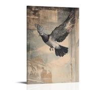 JZHJNHRR Victorian-Era Illustration of A Majestic Carrier Pigeon Returning to Loft Artistic Wall Mural Modern Hanging Decor Poster24x36inch(60x90cm)