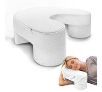 JZHLLA Large Side Sleep Pillow for Side Sleeper, Empty Space for Arm Shoulder Pillow with High Density Foam Ergonomic U Shape Reduce Pressure Arm Shoulder for Pain Relief