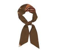 JZIRQWKXVS Chocolate Squares Cake Versatile Printed Satin Scarf, Versatile For Decoration And Warmth, Essential For Dating And Travel