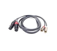 JZK 1.5M Dual XLR to RCA cable, 2 XLR female to 2 RCA male leads, Twin rac to xlr HiFi audio cord for speakers, amplifier, mixer, microphone, HiFi stereo audio systems