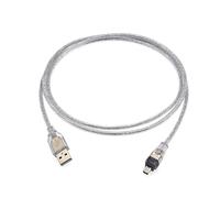 JZK 1.5M IEEE 1394 4 pin to USB 2.0 male firewire cable, Firewire to USB adapter cable converter cord for Sony DCR-TRV75E DV mini DV D8 digital video camera