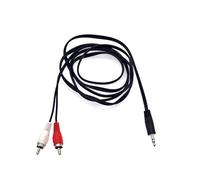 JZK 1.5M RCA to 3.5mm aux cable, speaker wire to RCA red white connector plug, phono male cable to 3.5 audio jack, headphone jack to phono adapter lead, Hifi adaptor cable