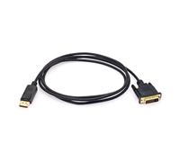 JZK 1.8M DisplayPort to DVI cable, gold-plated uni-directional DisplayPort male to DVI male adapter converter cord for laptop, projector, monitor, HDTV, for Lenovo, for Dell, for HP