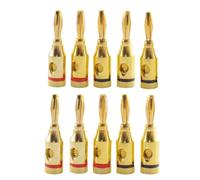 JZK 10 pcs 4mm Plated Audio Speaker Banana Plugs Jack connectors for cabling Musical Audio Home Theater