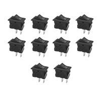 JZK 10-Piece Mini Rocker Switch, 3A 250V 6A 125V AC, 10 x 15 mm Snap-in Toggle Switch, 2-Pin SPST ON/OFF, Small Rectangular Boat Switch for Appliances, Vehicles & DIY Electronics
