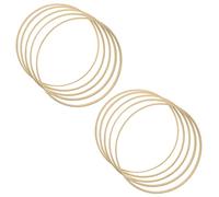 JZK 10 x Large Bamboo Hoop 30cm Wooden Hoops for Macrame Craft, 12 inch Wooden Dream Catcher Hoops, Floral Wreath Ring, Wall Hanging Craft Wood Ring