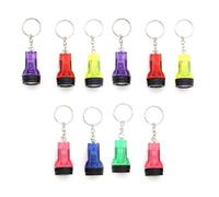 JZK 10 x Mini torch keyring for kids party bag fillers, small LED flashlight keychain for party favours gift, lightweight handy torch key ring, keyhole light lamp, camping emergency tool