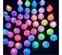 JZK 100x Mini LED Balloon Lights, RGB Color Changing Round Ball Lamp Bulb, Battery Operated Small Bead Lights for Wedding Party Christmas Tree Decoration