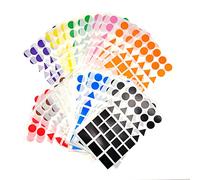 JZK 1080 Pieces Shape Stickers - 30 Sheets Colorful Round, Square, Triangle and Rectangle Self Adhesive Rewards for Scrapbooking, Album, Notebook, Craft, DIY