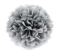 JZK 10pcs 25cm Grey Tissue Paper Hanging pom poms Flower Ball Decorative Pompom Party Decorations for Wedding, Birthday, Baptism, Baby Shower, Holy Communion, Girls Bedroom