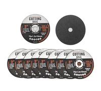 JZK 10PCS 76mm Cutting Discs, 76 X 1.2 X 10 mm Ultra-Thin 3 Inch Angle Grinder Cutting Wheels, Metal Cut Off Wheels, Stainless Steel Grinding Wheel Discs for Metal & Wood