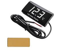 JZK 12 Volt Meter, DC 12V Boat Car Motorcycle LED Voltmeter Waterproof With White Led Display, Motorcycle Voltage Monitor, Motorcycle Voltage Display, Digital Car Voltmeter Gauge