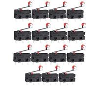JZK 15 x Mini micro switch momentary hinge metal roller lever micro switch AC 5A 125 250V SPDT 3 pins