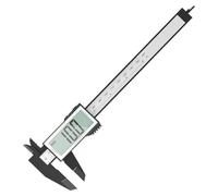 JZK 150mm plastic electronic digital vernier caliper with large LCD screen display, 15cm 6 inch Metric Inch conversion, depth gauge, inner diameter measuring tool