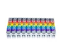 JZK 150PCS 1.5mm² Cable Identification Numbers kit, 0-9 Clip on Wire Markers, 1.5mm Colour-Coding Labels, Cable Markers Numbers, Wire numbering kit, Cable Number Clips