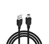 JZK 1M Black Mini USB cable, USB 2.0 Type A to Mini B fast charging & Data Transfer cord, for Blue Yeti Microphone, for GoPro Hero HD, MP3 player, cell phone, PDA, dash cam