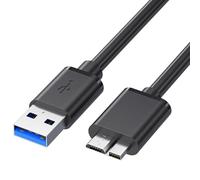 JZK 1M Type A 3.0 to Micro-B USB 3.0 cable, external hard drive cable for hard drive enclosure/hard disk, data sync and charging cord Samsung NOTE 3 / S5