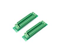JZK 2-Pack 3A Model Railway Power Distribution Board - 12-Port PCB Hub for Miniature City Lighting & Train Scenery, Compatible with HO, N, O Scale, LED Street Lamps, & DIY Electronics