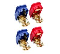JZK 2 Pairs 12V quick release battery terminal connectors with cover, car battery terminal clamps for van/boat/RV/motorhome/solar generator, caravan leisure battery connectors