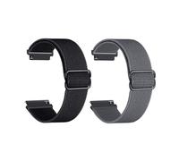 JZK 2 PCS 20mm Quick Release Elastic Nylon Adjustable Watch Straps for Garmin Vivoactive 5/Vivoactive 6/3/3 Music, for Venu Sq 2/Venu 2 Plus, Replacement Sport Watch Band for Men and Women