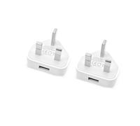 JZK 2 PCS 5V 1A USB plug, USB wall power adapter, charger socket adapter for iPhone 14/13/12, for Samsung Galaxy S25/24/S23, for iPad Pro/Air, white