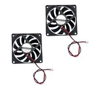 JZK 2 pcs DC 24V 8010 silent cooling fan with wires, PC fan 80mm, Computer Case Fan 8cm x 8cm x 1cm, dc brushless fan 24v, 3d printer fan with cable