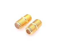 JZK 2 Pcs Satellite coaxial cable connector, Gold-plated Female to Female F connector coupling, satellite cable adapter extension coupler for SAT antenna cable/BK systems