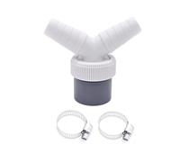 JZK 2 to 1 Drain Outlet Hose Connector for Dishwasher and Washing Machine, 2-Way Y Splitter Drain Tube Connection Adapter for Washing Machine and Condenser Tumble Dryer